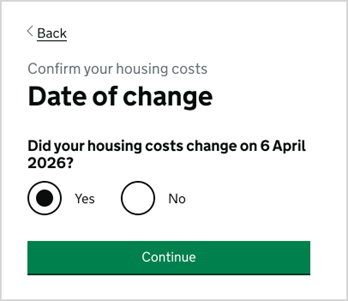 UC journal changes 'Date of change' screenshot